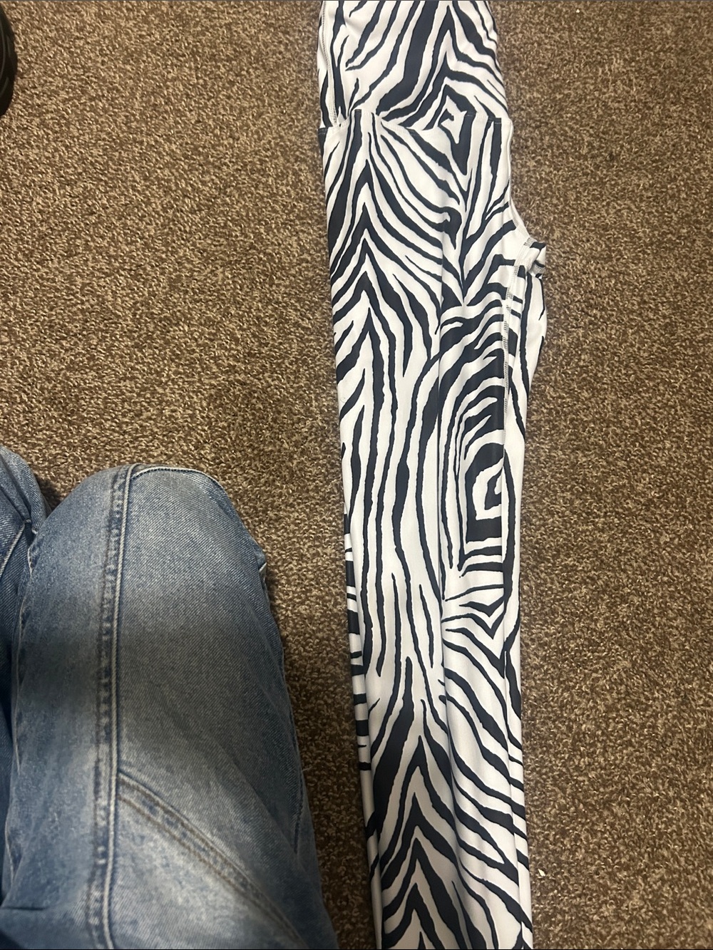 Black and White Zebra Print Leggings